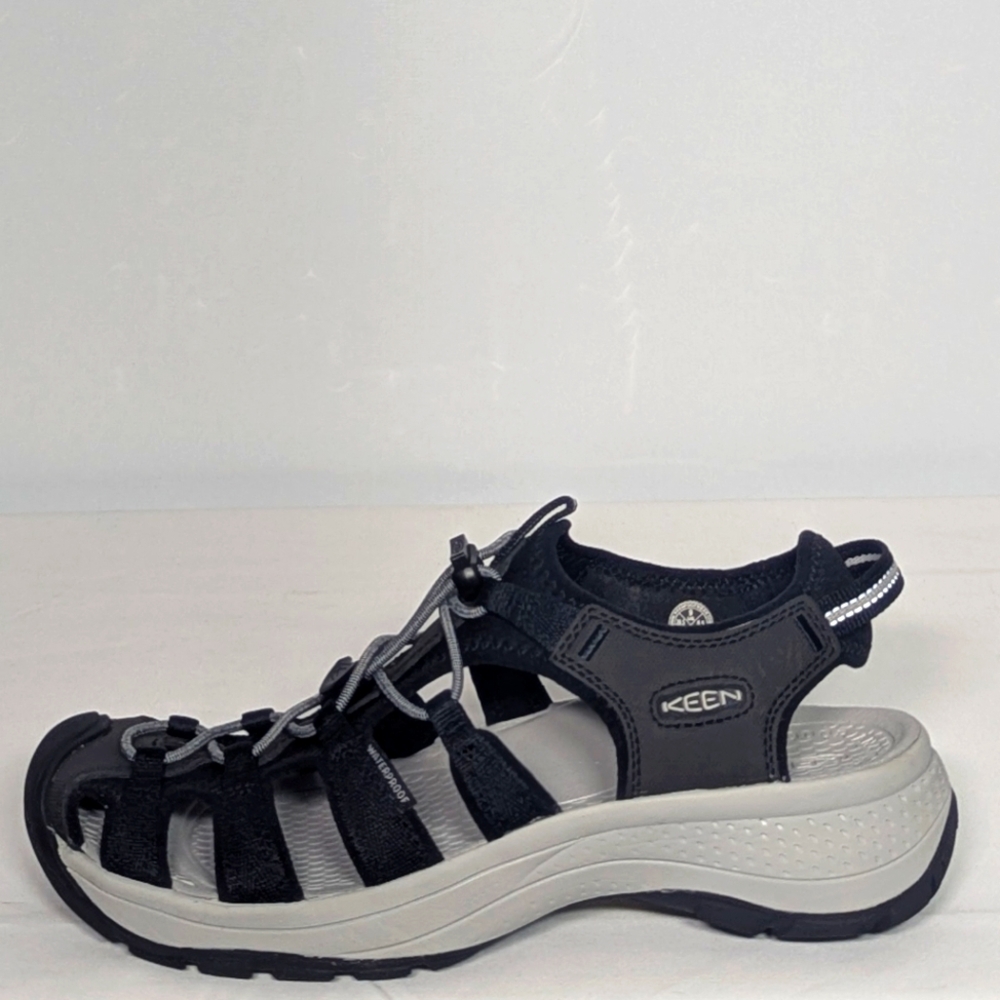 NEW KEEN Womens Astoria West Closed Toe Sandals Sz 9 grey/black